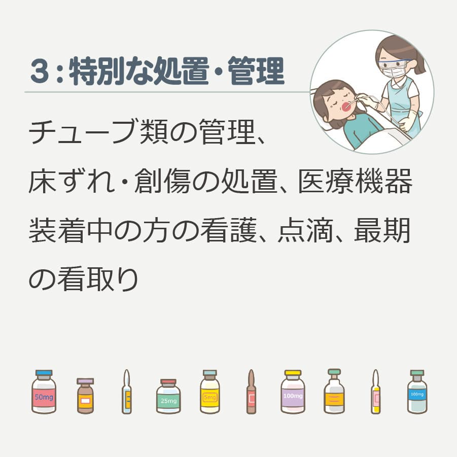 特別な処置・管理